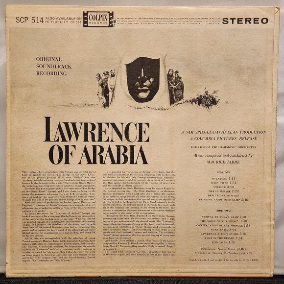 Original Soundtrack Recording: Lawrence Of Arabia (1962) Vinyl LP - Picture 2 of 3
